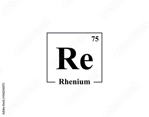 Rhenium icon vector. 75 Re Rhenium