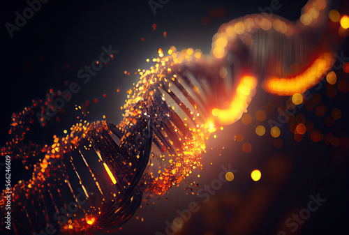 Modern DNA Structure - Generative AI illustration