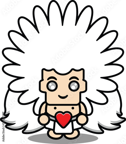 cute love god cartoon vector illustration photo