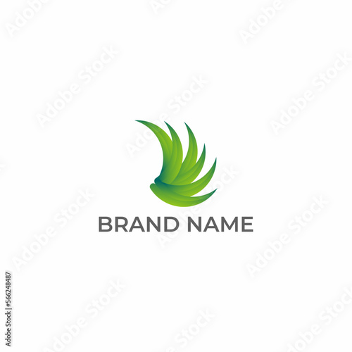 ILLUSTRATION ABSTRACT LEAF NATURE. ECO ELEMENT GRADIENT COLOR LOGO ICON DESIGN VECTOR FOR YOUR BRAND  BUSINESS