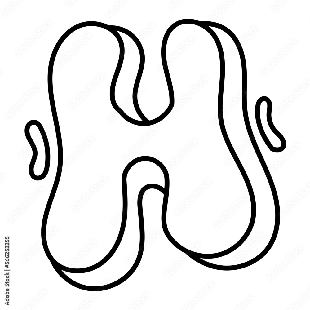 Obraz premium H line icon