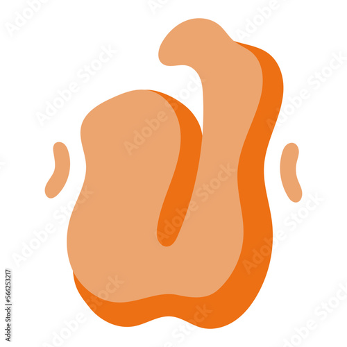 J flat icon