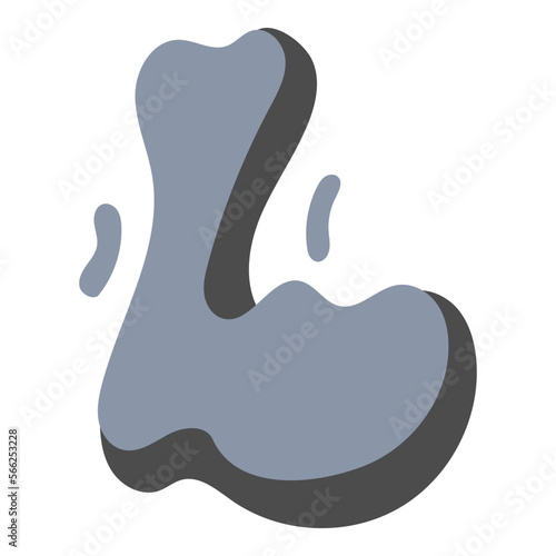 L flat icon