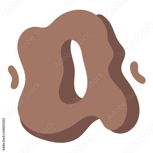 Q flat icon