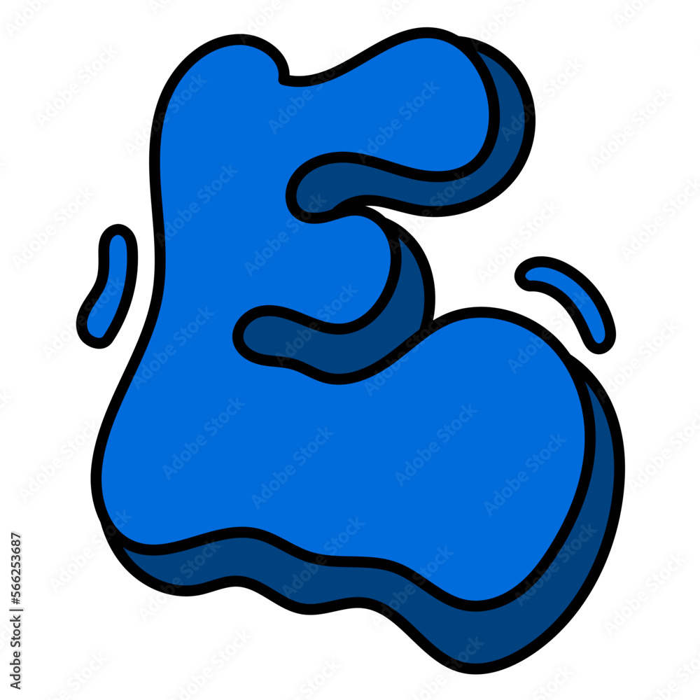 Obraz premium E filled outline icon