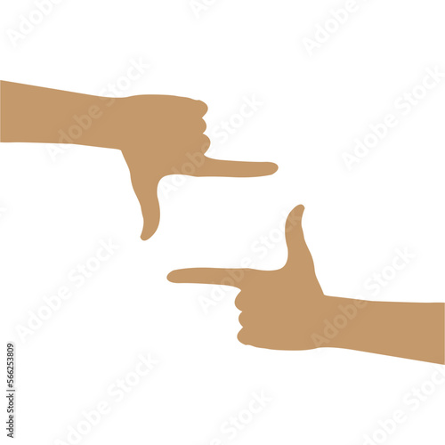 Frame Hands gesture isolated on white background.