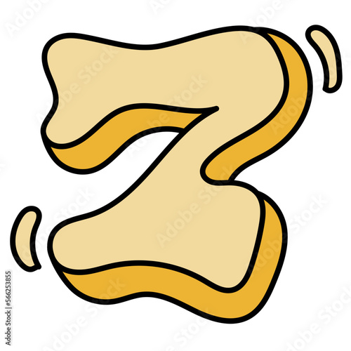 Z filled outline icon