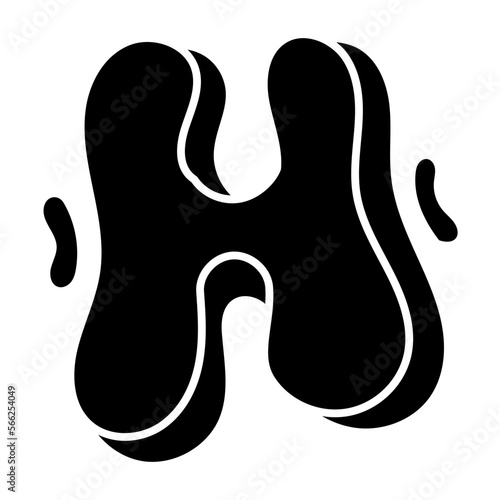 H glyph icon