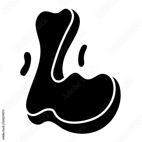 L glyph icon