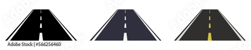 Road icons vector isolate on white background. EPS 10 photo