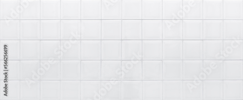 Fototapeta Naklejka Na Ścianę i Meble -  White square ceramic tile texture background