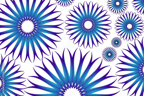 Abstract floral vector background with gradient colors 