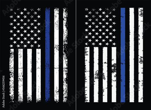 Thin Blue Line 4th Of July Design