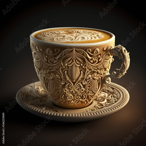 Coffe cup sculpted - generated by Generative AI