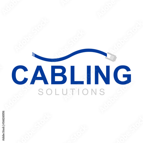 cable and network vector logo illustration