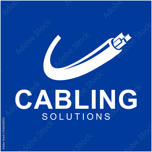 cable and network vector logo illustration