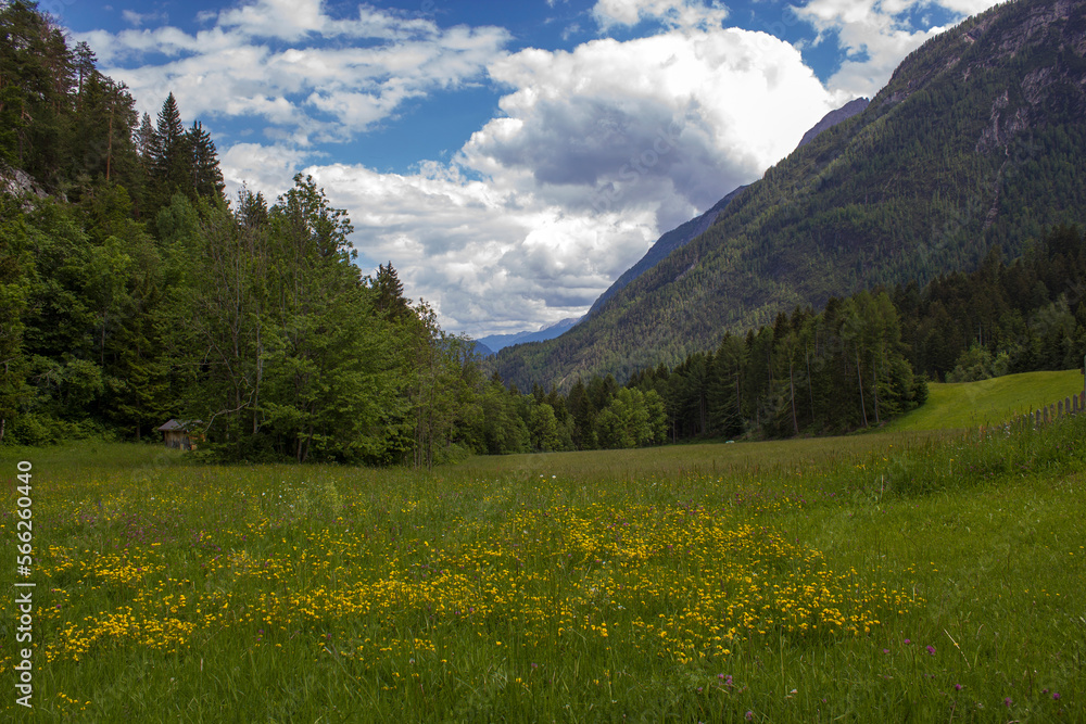 Landscape of Lienz Dolomites in Austria. East Tyrol