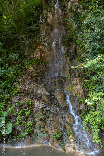 Russia  Sochi  Krasnodar Territory  Chvizhepse Mineral spring in Sochi. Artificial waterfall