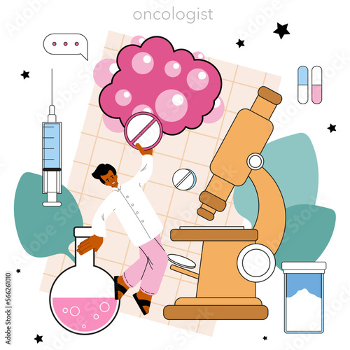 Oncologist. Cancer disease modern diagnostic and treatment
