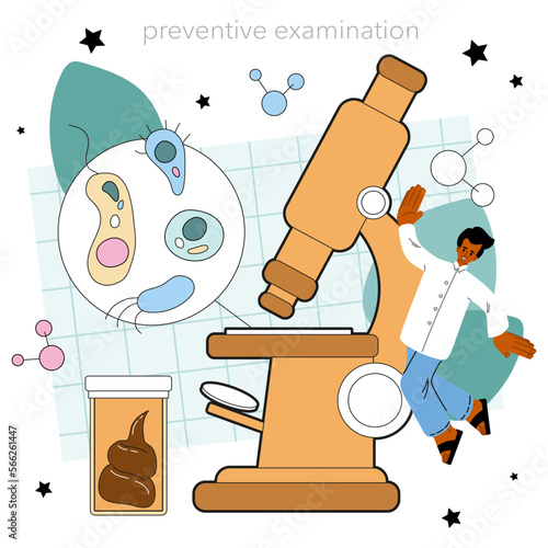 Proctologist concept. Doctor examines and treating human