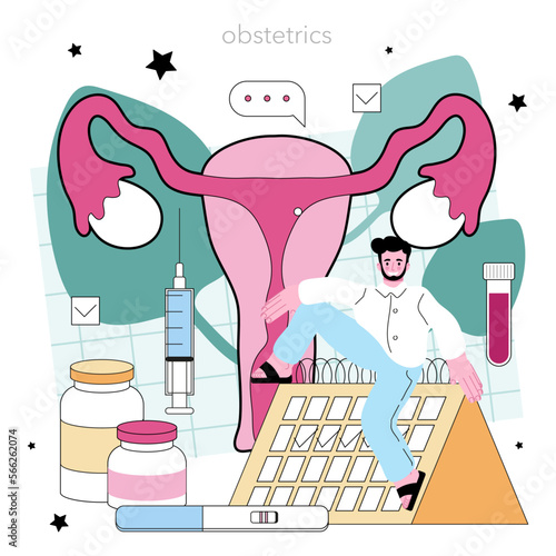 Reproductology and obstetrics concept. Human reproductive health