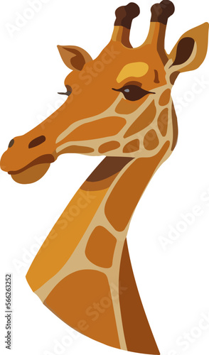 background vector logo illustration of a giraffe