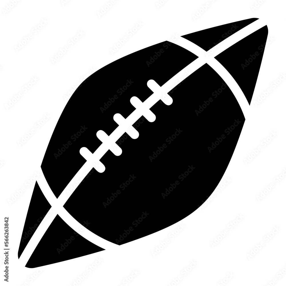 rugby ball glyph icon rugby ball glyph icon