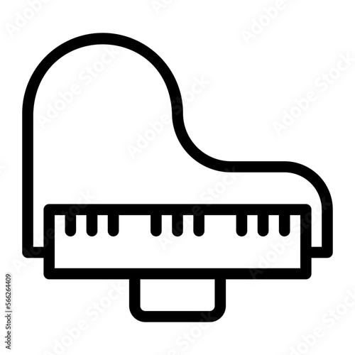 piano line icon