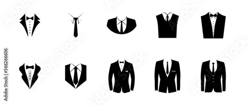Obraz na plátně Business suits with tie set
