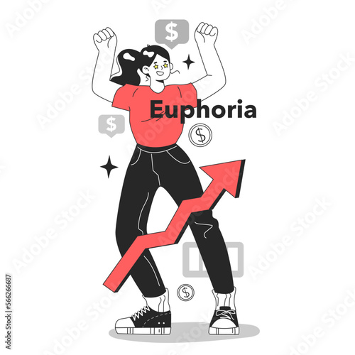 Cycle of investor emotions. Euphoria of character throughout the cycle