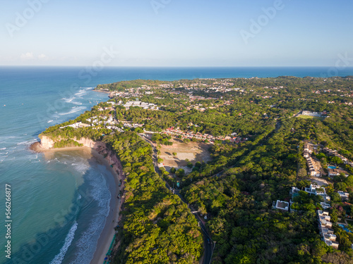 Aerial photo pf pipa beach in tibau do sul, rio grande do norte, brazil