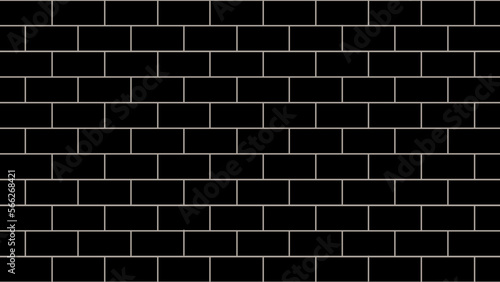 Black brick wall as background