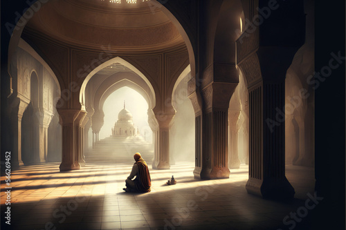 islamic background, pray, ramdan background, ramdan, islamic, islamic illustration, Generative, AI