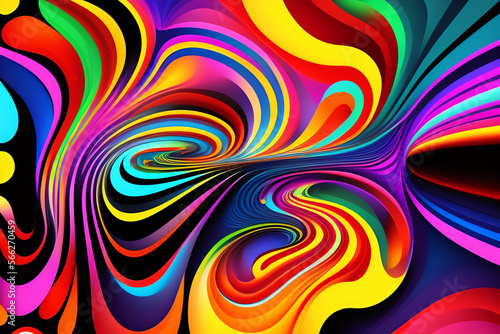 abstract colorful background with circles generative Ai