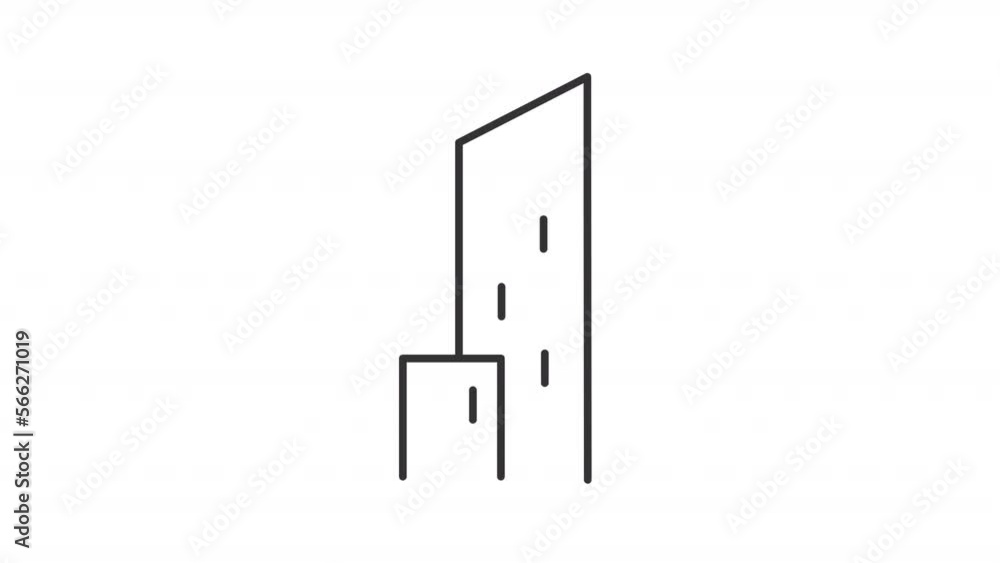 Animated buildings linear icon. Switching lights. Urban lifestyle. Office and resident buildings. Seamless loop HD video with alpha channel on transparent background. Outline motion graphic animation Animated buildings linear icon. Switching lights. Urban lifestyle. Office and resident buildings. Seamless loop HD video with alpha channel on transparent background. Outline motion graphic animation
