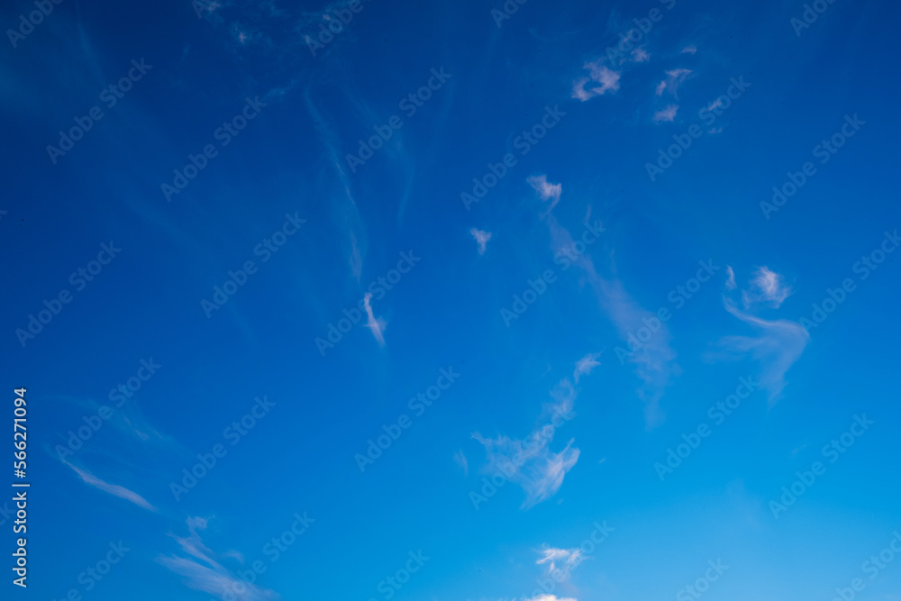 the concept of weather observation, meteorology-the formation of clouds in the sky. Copy space