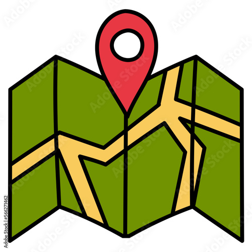 LOCATION19 filled outline icon