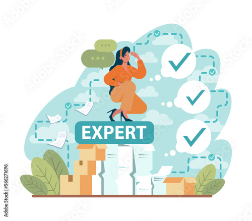 Expert concept. Professional business adviser provides solutions