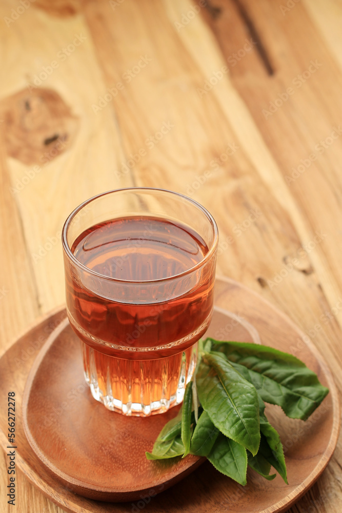 Warm Tea on Wooden Table Warm Tea on Wooden Table