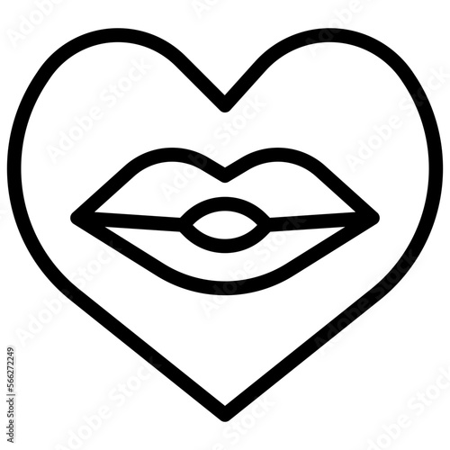 KISS line icon