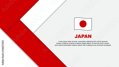 Japan Flag Abstract Background Design Template. Japan Independence Day Banner Cartoon Vector Illustration. Japan Illustration