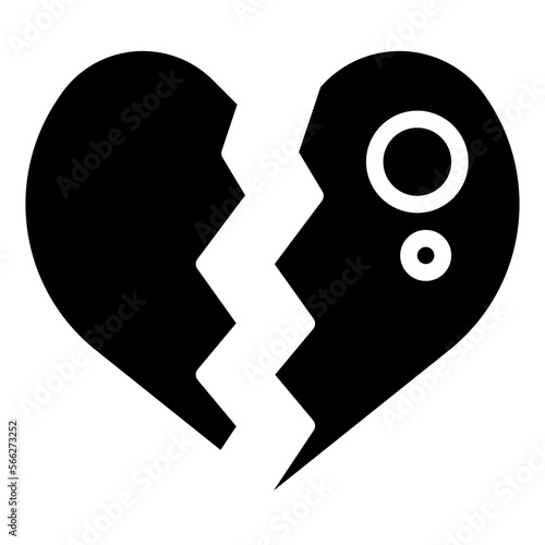 BROKEN HEART glyph icon