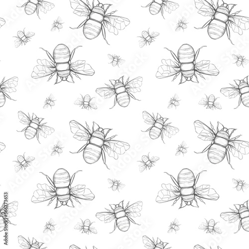 seamless pattern with insects © Ksenia Green