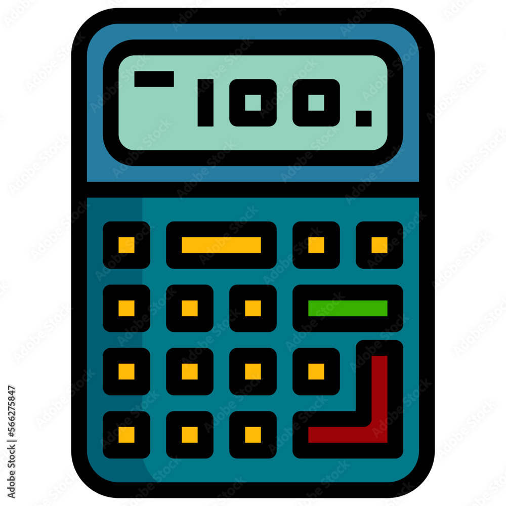 CALCULATOR filled outline icon CALCULATOR filled outline icon