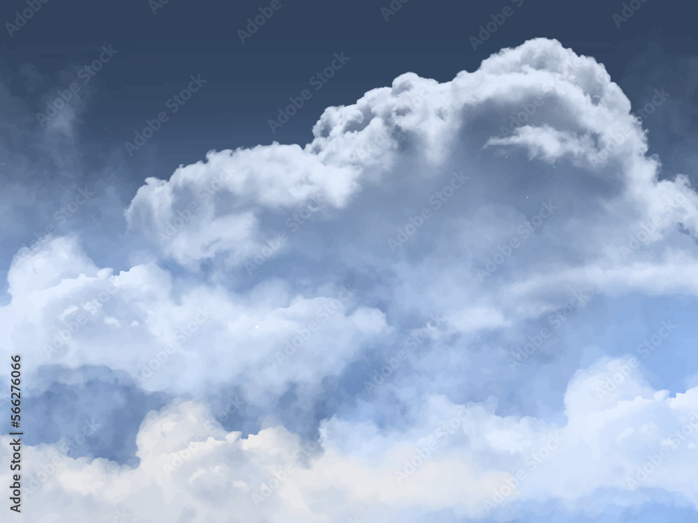 Obraz premium several clouds on a dark background