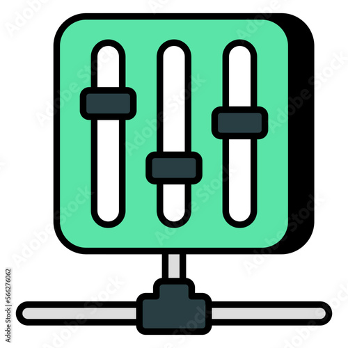 An editable design icon of share equalizer 