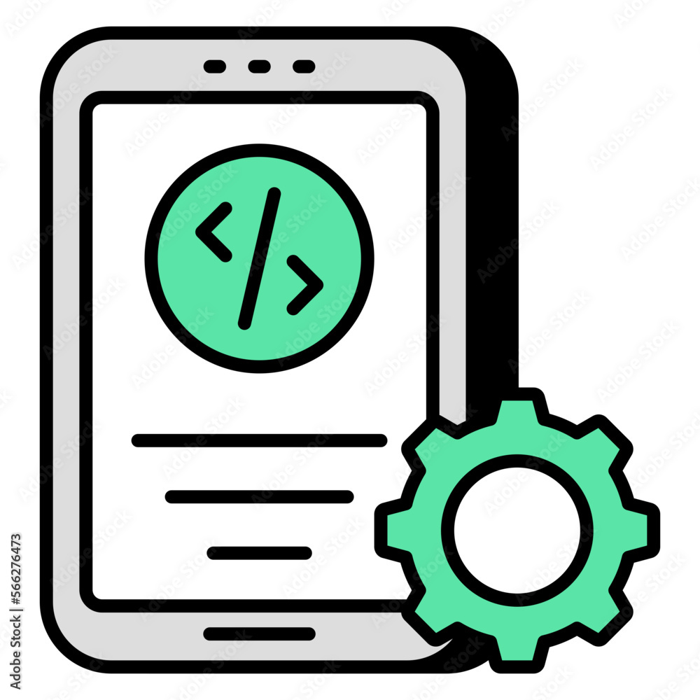 Vector design of mobile software development Vector design of mobile software development