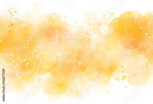 背景素材_水彩テクスチャ_オレンジ