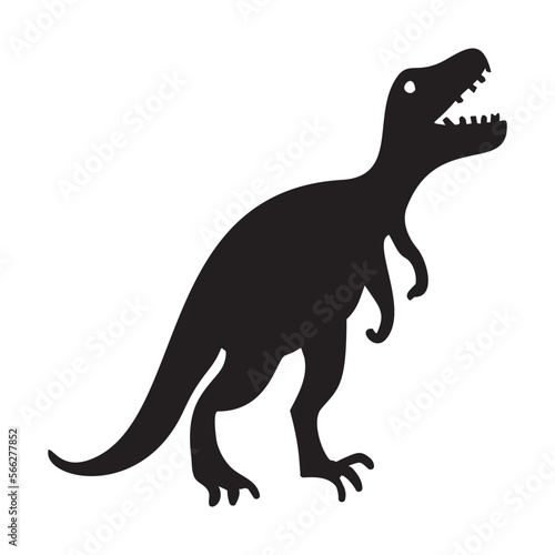 Cute dinosaur vector motif for kids. Hand drawn childlish paleo reptile illustration for quirky art. 