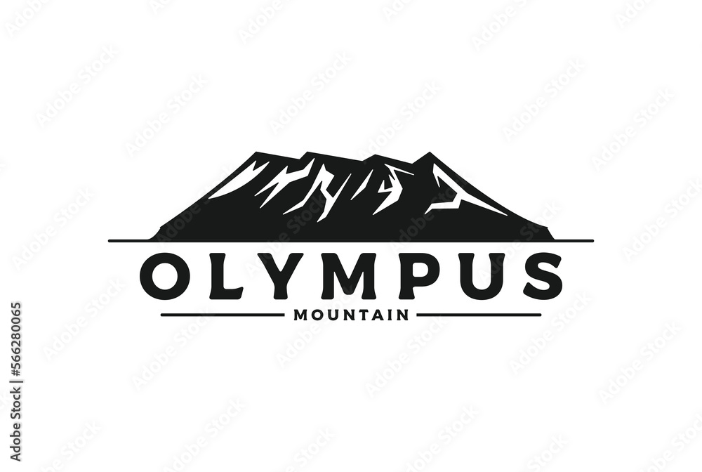 Retro Vintage Great Big Mars Mountain Olympus Mons Logo Design